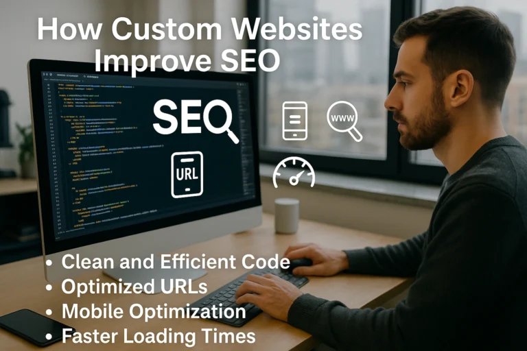 A custom website can be developed with SEO best practices at the forefront of the design and development process.
